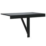 Fekete szerelt fa összecsukható fali asztal 100x60x56 cm 7