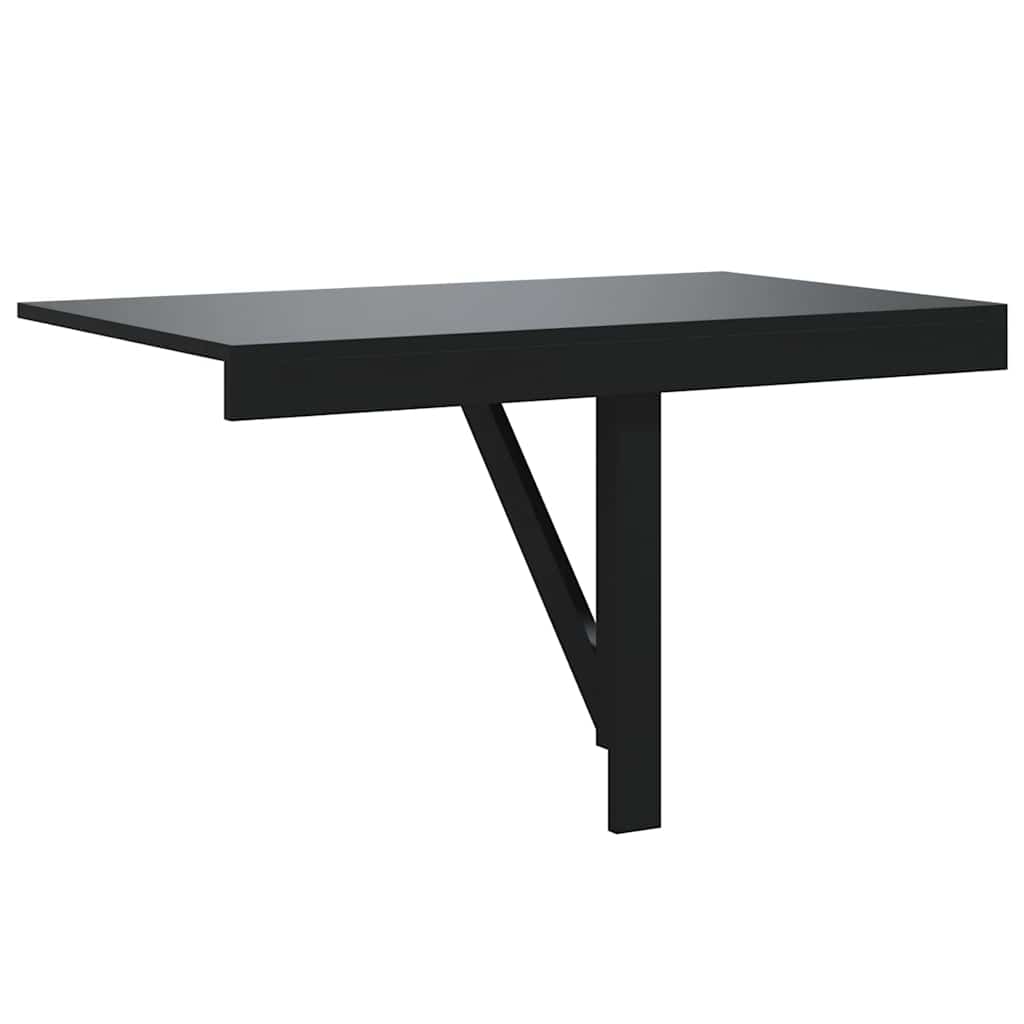 Fekete szerelt fa összecsukható fali asztal 100x60x56 cm 7
