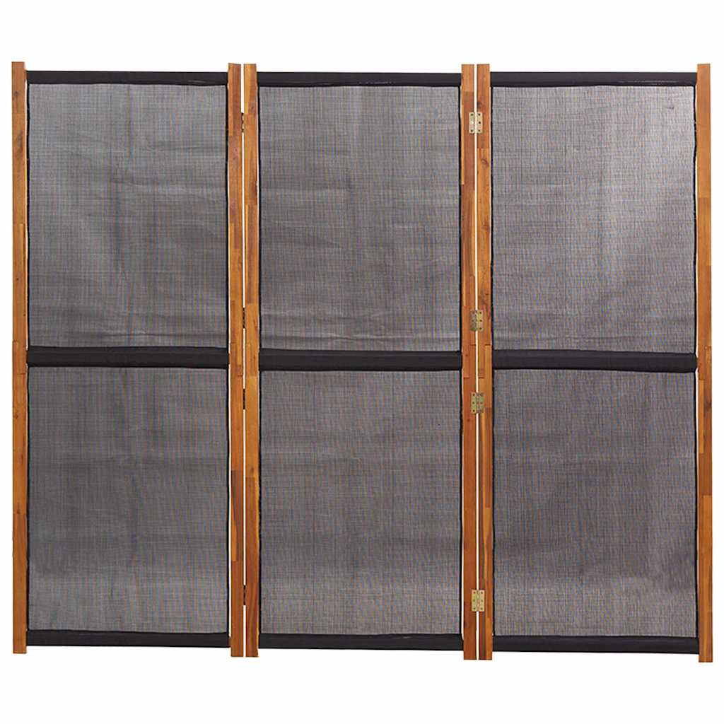 Fekete 3 paneles térelválasztó 210 x 180 cm 4
