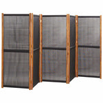 Fekete 5 paneles térelválasztó 350x180 cm 3