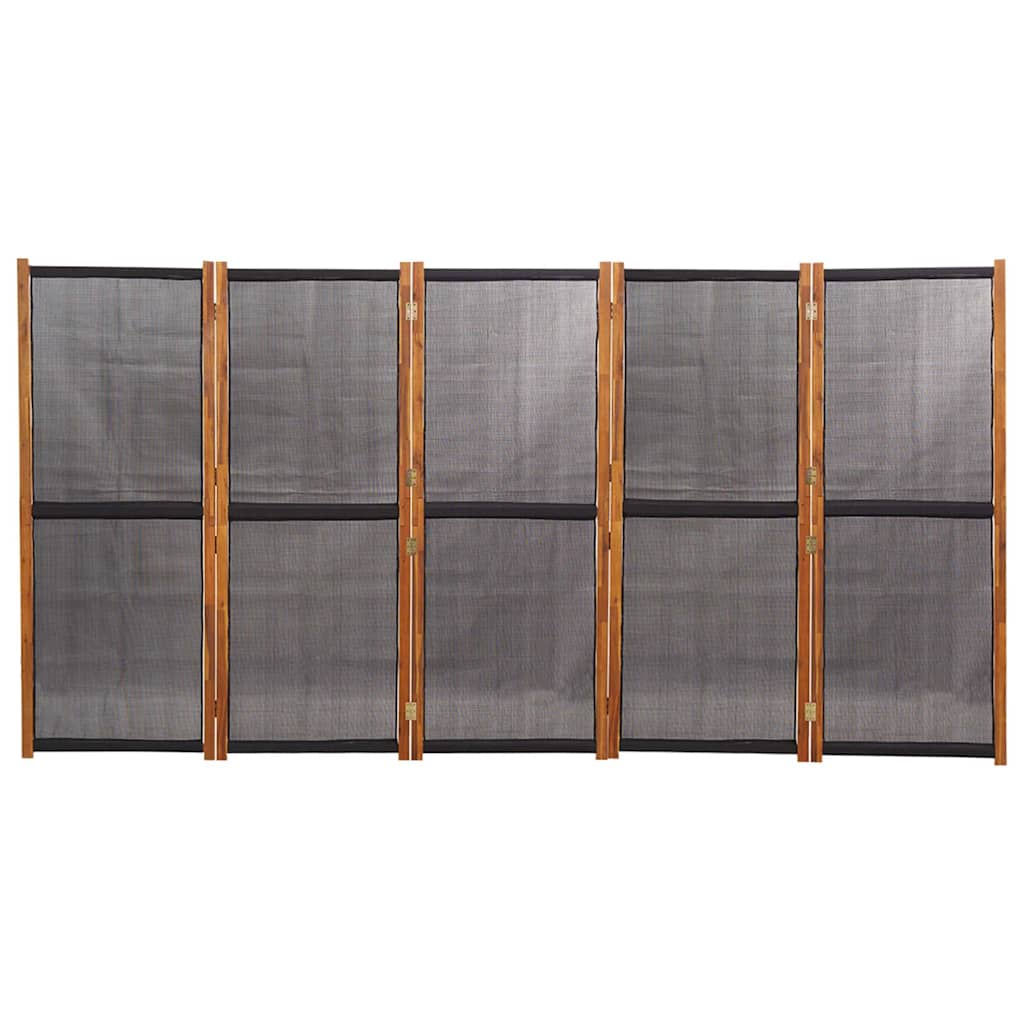 Fekete 5 paneles térelválasztó 350x180 cm 4