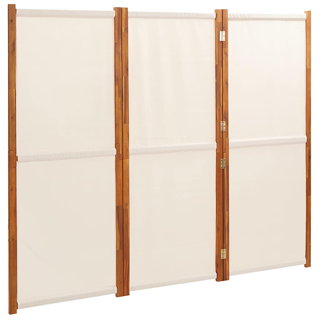 Fehér 3 paneles térelválasztó 210 x 180 cm 2