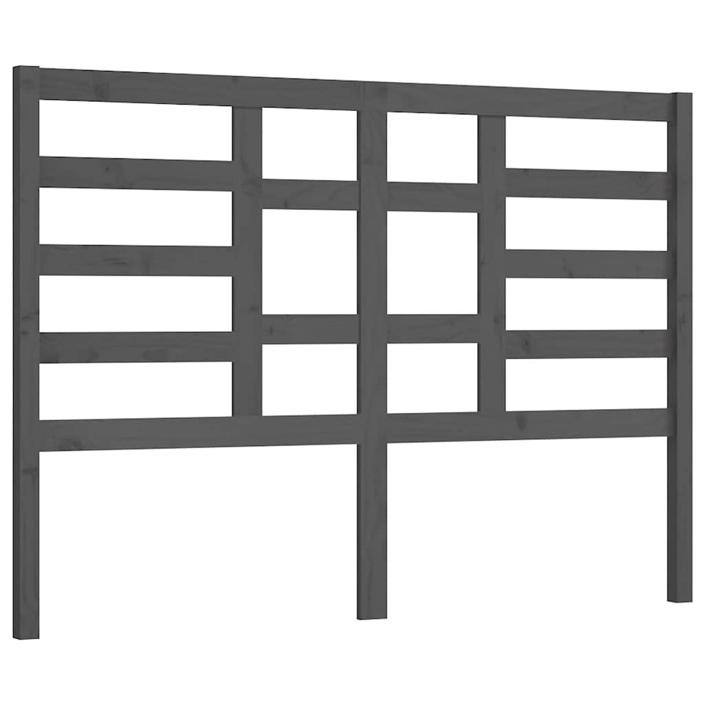 Szürke tömör fenyőfa ágyfejtámla 166 x 4 x 104 cm 2