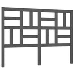 Szürke tömör fenyőfa ágyfejtámla 126x4x104 cm 2