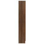 Barna tölgyszínű szerelt fa vitrinszekrény 82,5x30,5x185 cm 6