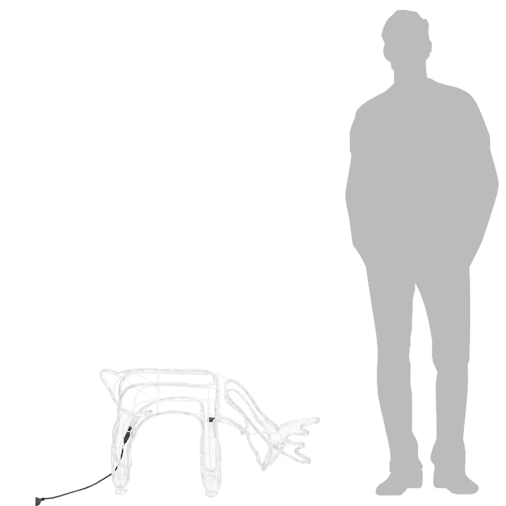 Hideg fehér karácsonyi rénszarvas figura 73 x 31 x 45 cm 7