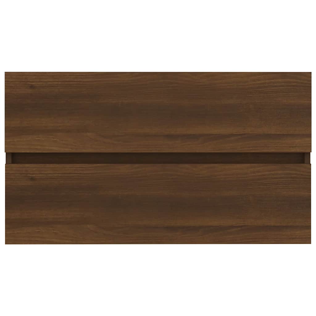 Barna tölgy színű szerelt fa mosdószekrény 80 x 38,5 x 45 cm 7