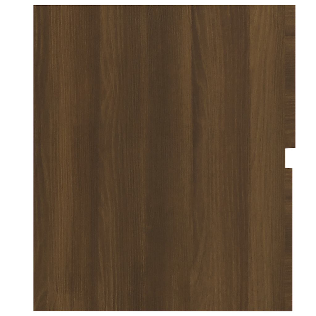 Barna tölgy színű szerelt fa mosdószekrény 80 x 38,5 x 45 cm 8