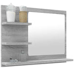 Szürke sonoma színű szerelt fa fürdőszobatükör 60x10,5x45 cm 6