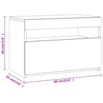 Szürke sonoma színű TV-szekrény LED-ekkel 60 x 35 x 40 cm 11