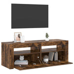 Füstös tölgy színű TV-szekrény LED-ekkel 120 x 35 x 40 cm 4