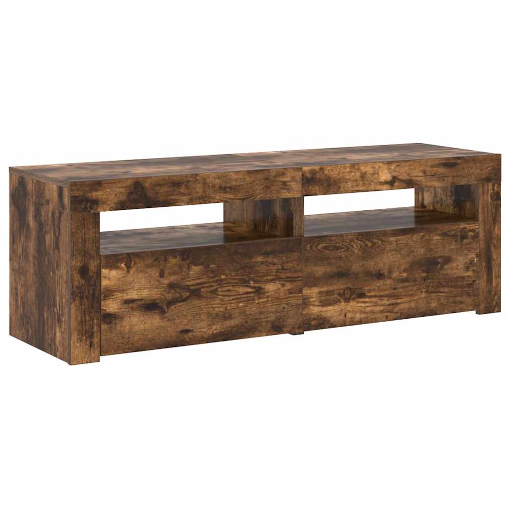 Füstös tölgy színű TV-szekrény LED-ekkel 120 x 35 x 40 cm 5