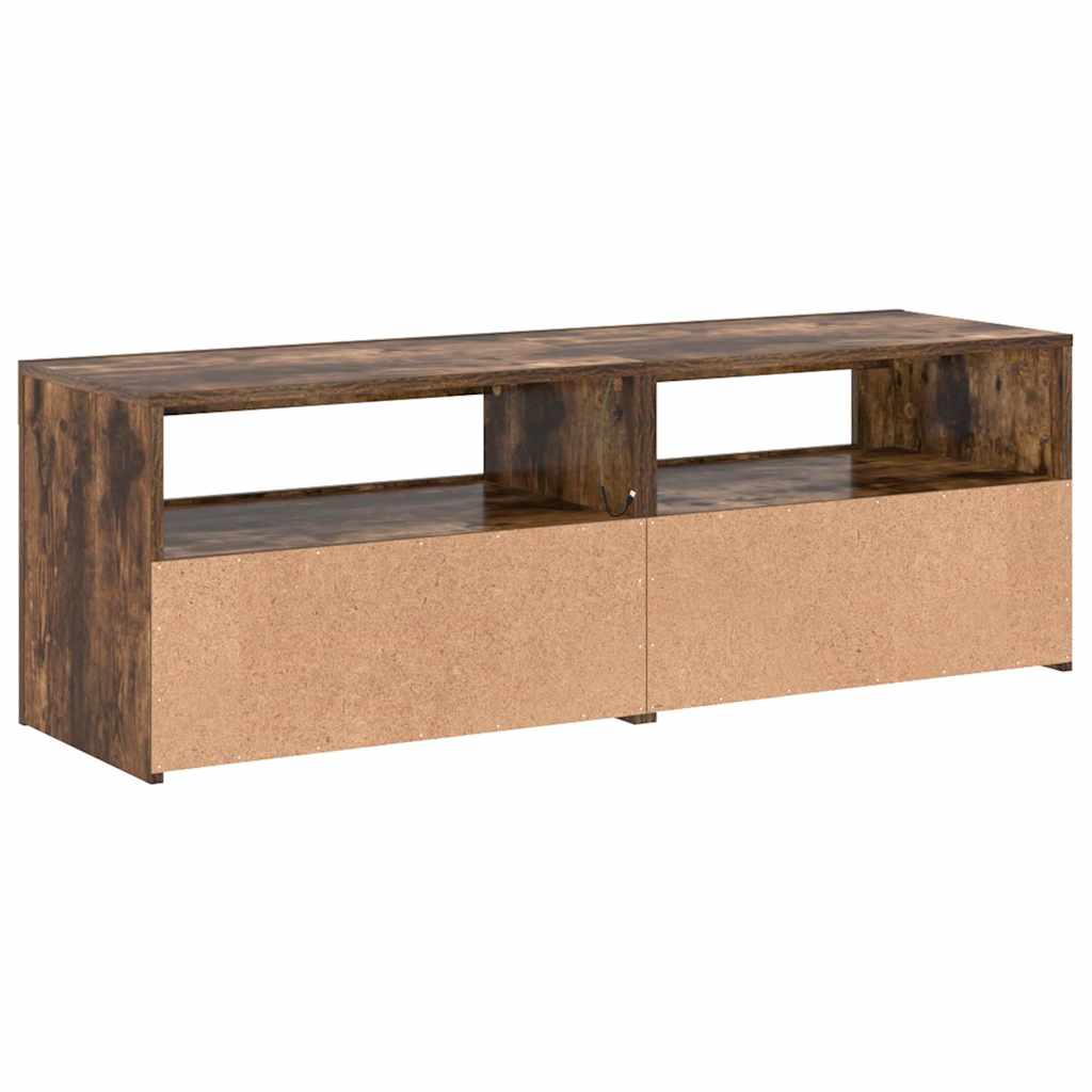 Füstös tölgy színű TV-szekrény LED-ekkel 120 x 35 x 40 cm 9