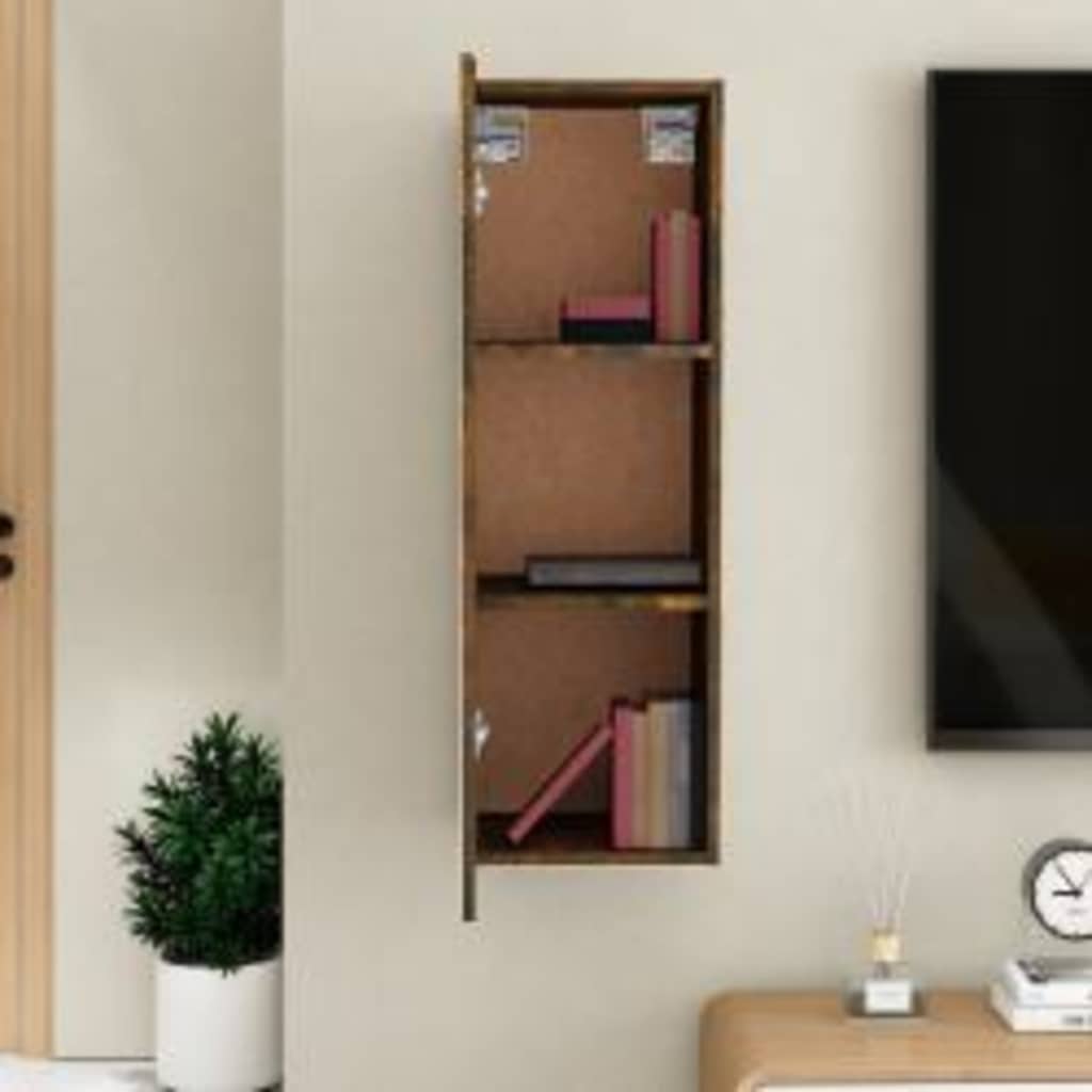 Füstös tölgy színű szerelt fa TV-szekrény 30,5x30x90 cm 3