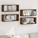 4 db füstös tölgy színű szerelt fa fali kockapolc 60x15x23 cm 3