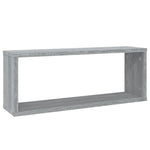 2 db szürke sonoma színű szerelt fa fali kockapolc 60x15x23 cm 3