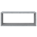 2 db szürke sonoma színű szerelt fa fali kockapolc 60x15x23 cm 4