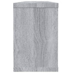 2 db szürke sonoma színű szerelt fa fali kockapolc 60x15x23 cm 5