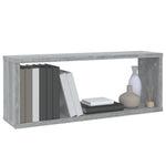 2 db szürke sonoma színű szerelt fa fali kockapolc 60x15x23 cm 7