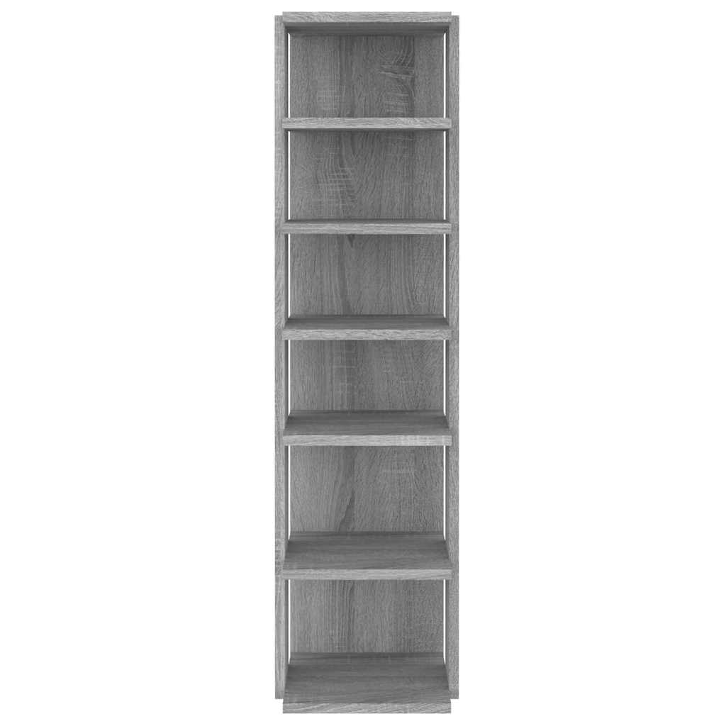 2 db szürke sonoma színű szerelt fa cipőtartó 27,5x27x102 cm 4