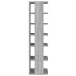 2 db szürke sonoma színű szerelt fa cipőtartó 27,5x27x102 cm 5