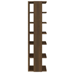 2 db barna tölgy színű szerelt fa cipőtartó 27,5 x 27 x 102 cm 5
