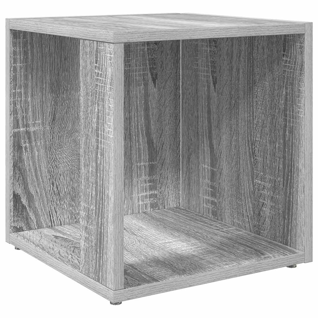 Szürke sonoma színű szerelt fa kisasztal 33x33x34,5 cm 2
