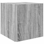 Szürke sonoma színű szerelt fa kisasztal 33x33x34,5 cm 5