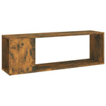 Füstös tölgy színű szerelt fa fali TV-szekrény 100 x 24 x 32 cm 2