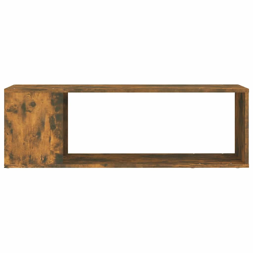 Füstös tölgy színű szerelt fa fali TV-szekrény 100 x 24 x 32 cm 5