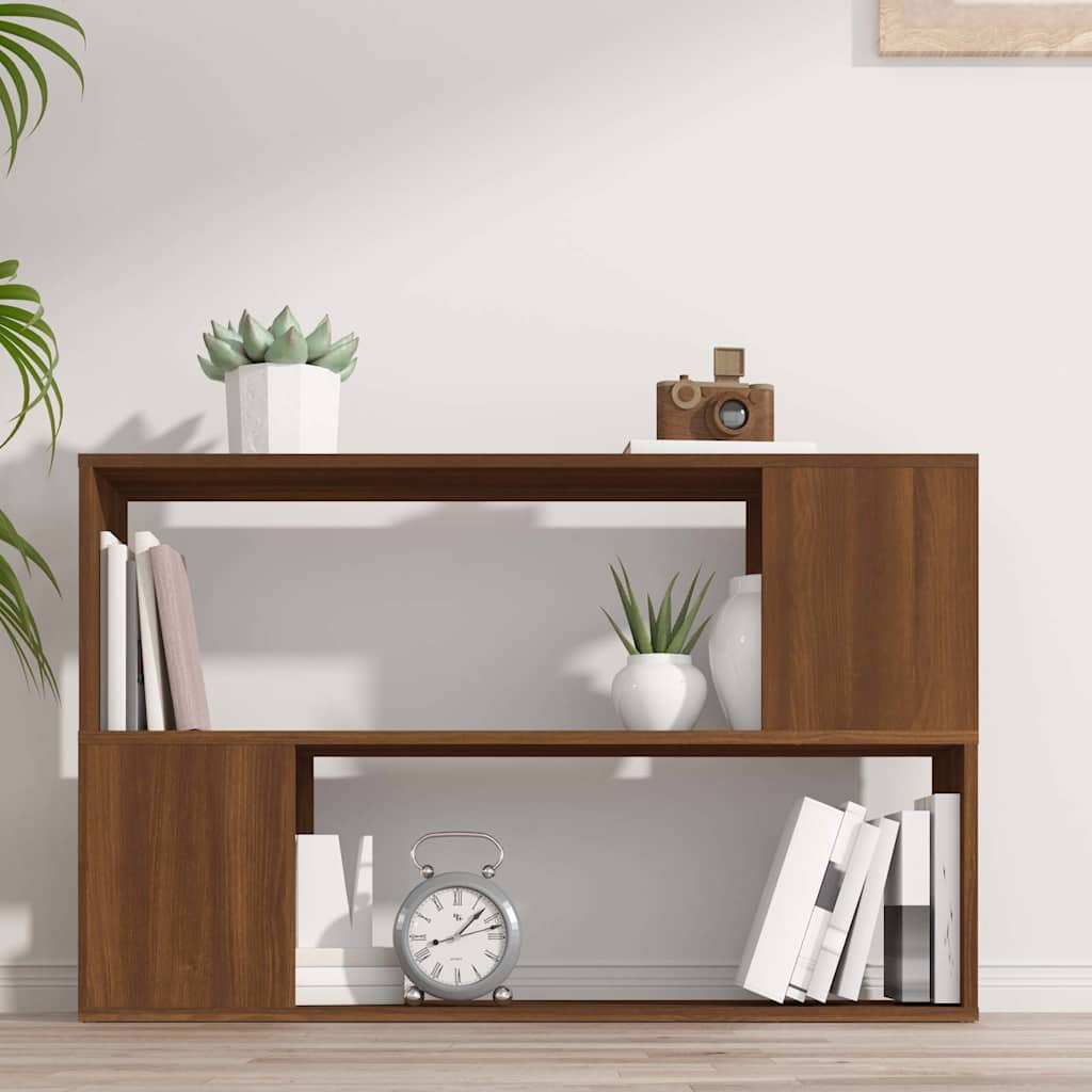 Füstös tölgy színű szerelt fa könyvszekrény 100x24x63 cm 3