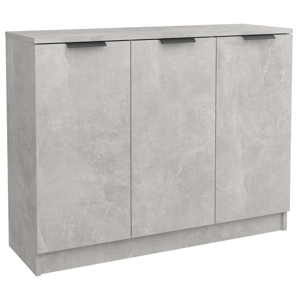 Betonszürke szerelt fa tálalóasztal 90,5x30x70 cm 2