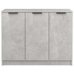 Betonszürke szerelt fa tálalóasztal 90,5x30x70 cm 5