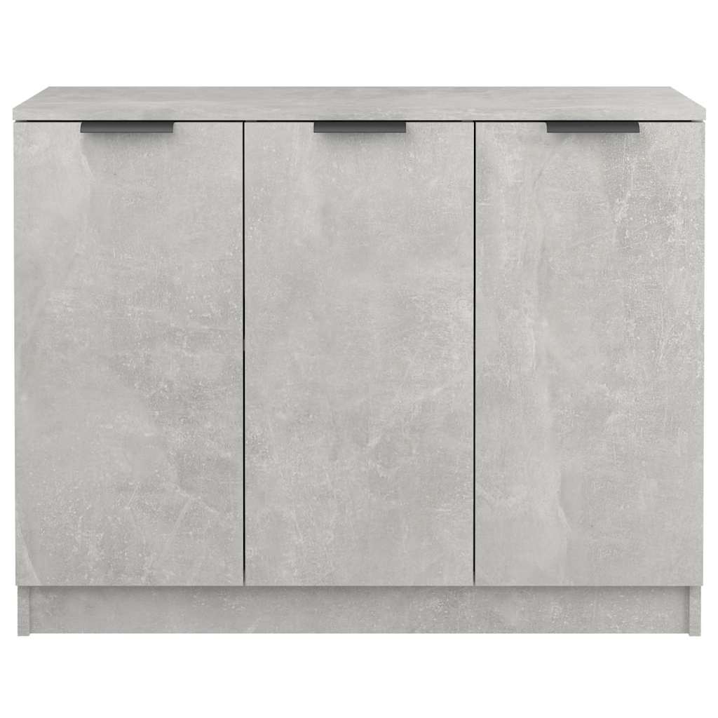 Betonszürke szerelt fa tálalóasztal 90,5x30x70 cm 5