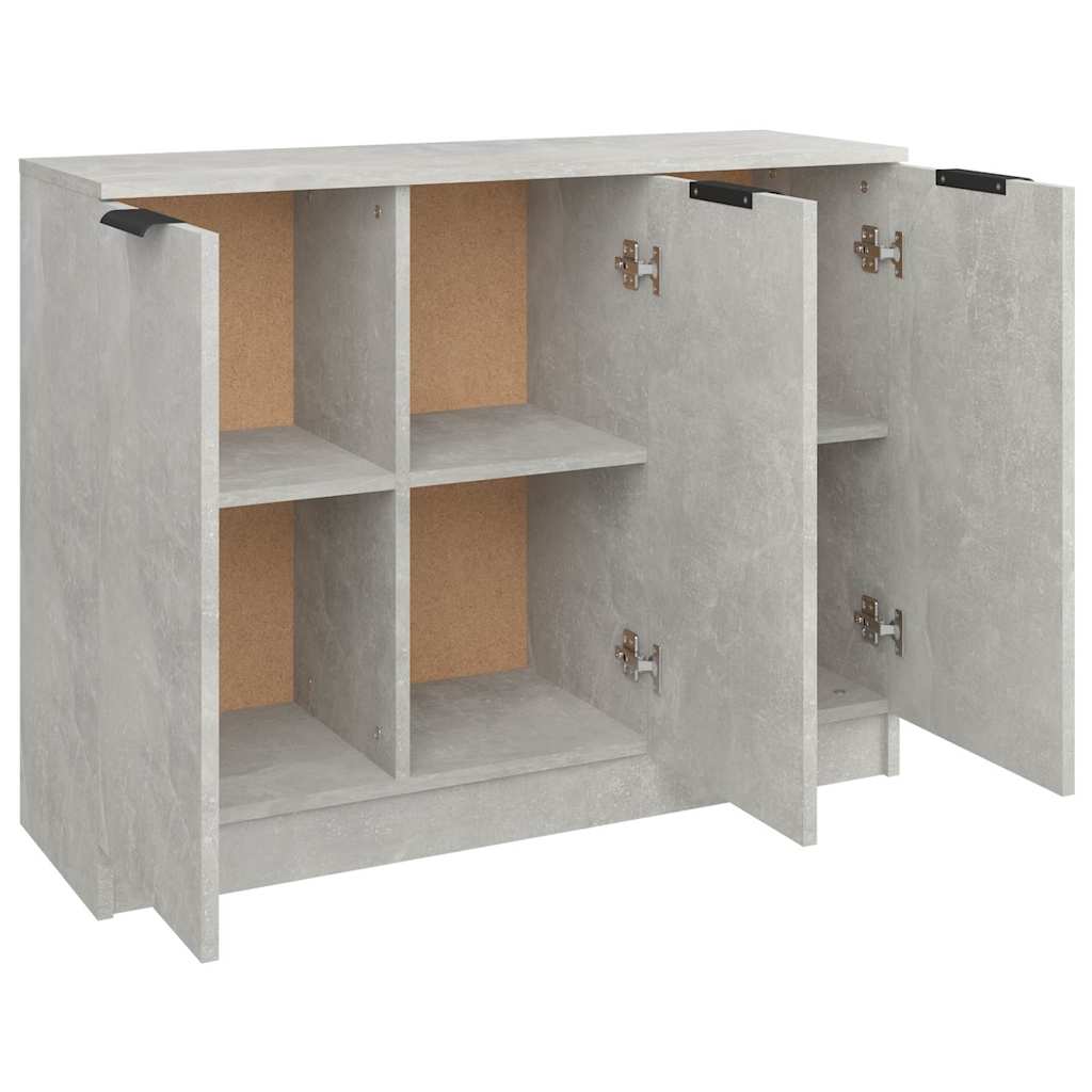Betonszürke szerelt fa tálalóasztal 90,5x30x70 cm 7