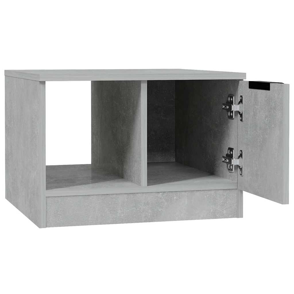 Betonszürke szerelt fa dohányzóasztal 50 x 50 x 36 cm 6