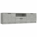 Betonszürke szerelt fa TV-szekrény 140x35x40 cm 2