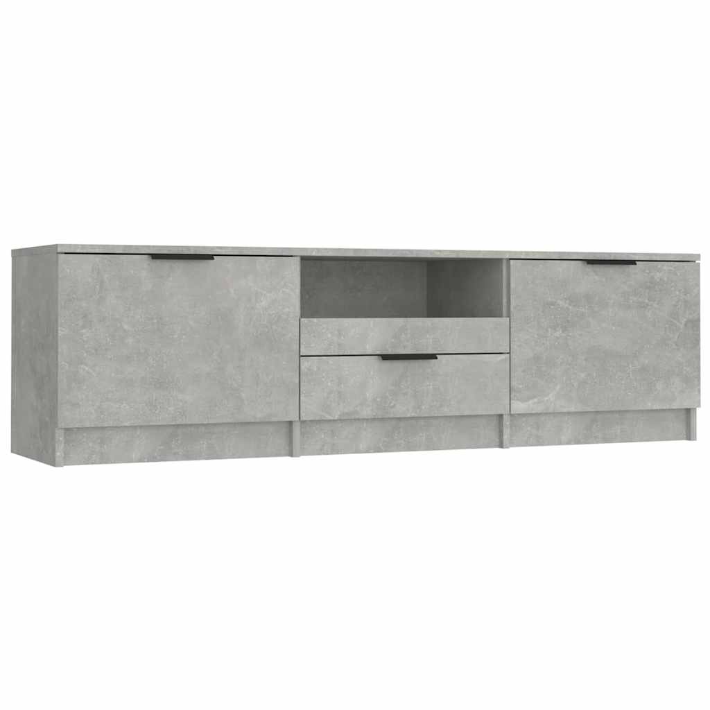 Betonszürke szerelt fa TV-szekrény 140x35x40 cm 2