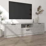 Betonszürke szerelt fa TV-szekrény 140x35x40 cm 3