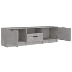 Betonszürke szerelt fa TV-szekrény 140x35x40 cm 5