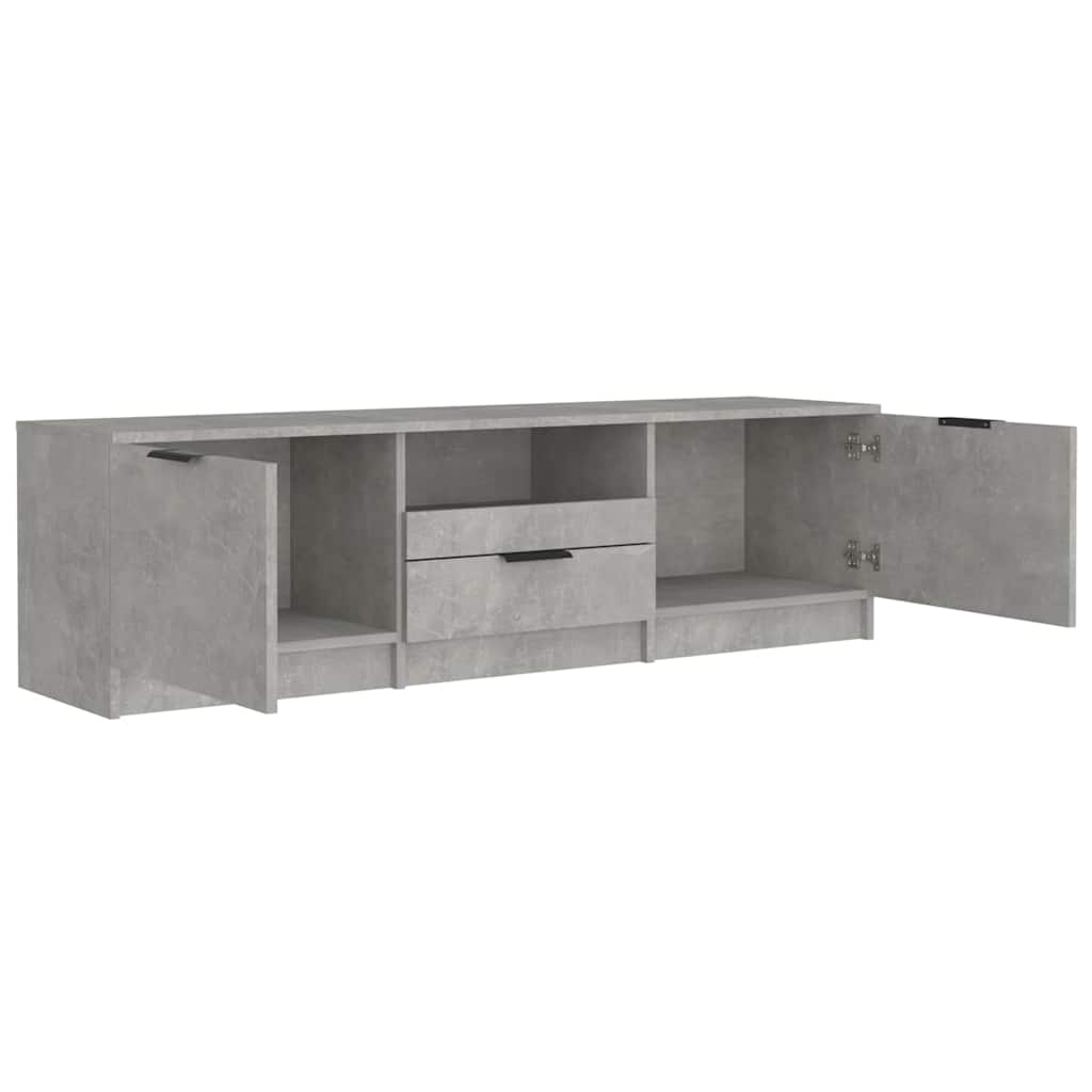 Betonszürke szerelt fa TV-szekrény 140x35x40 cm 5