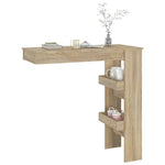 Sonoma tölgy színű fatermék fali bárasztal 102 x 45 x 103,5 cm 7