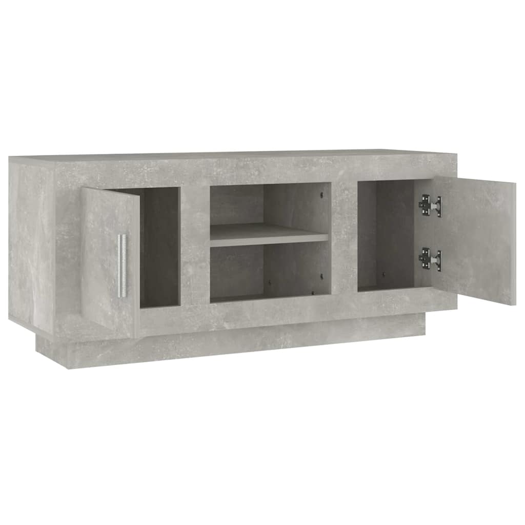 Betonszürke szerelt fa TV-szekrény 102x35x45 cm 7