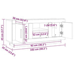 Betonszürke szerelt fa TV-szekrény 102x35x45 cm 8