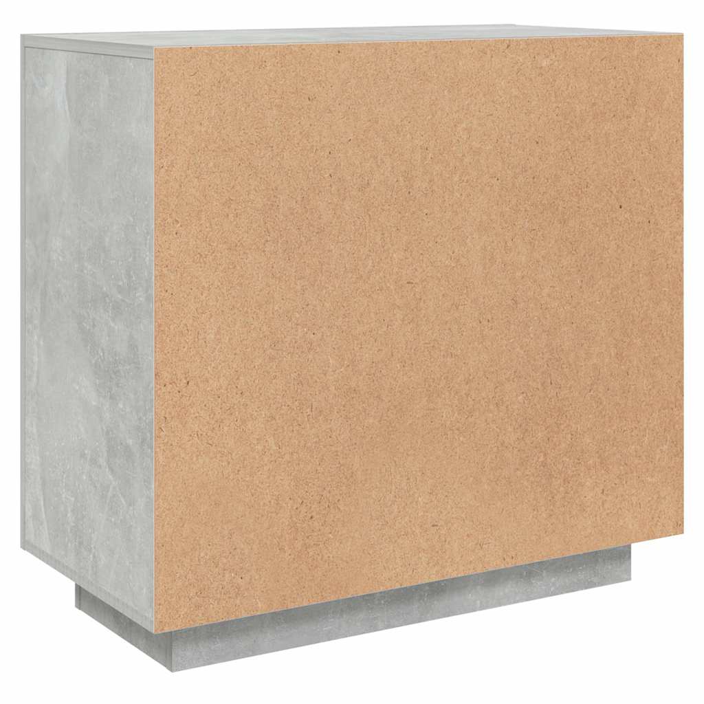 Betonszürke szerelt fa tálalóasztal 80 x 40 x 75 cm 5