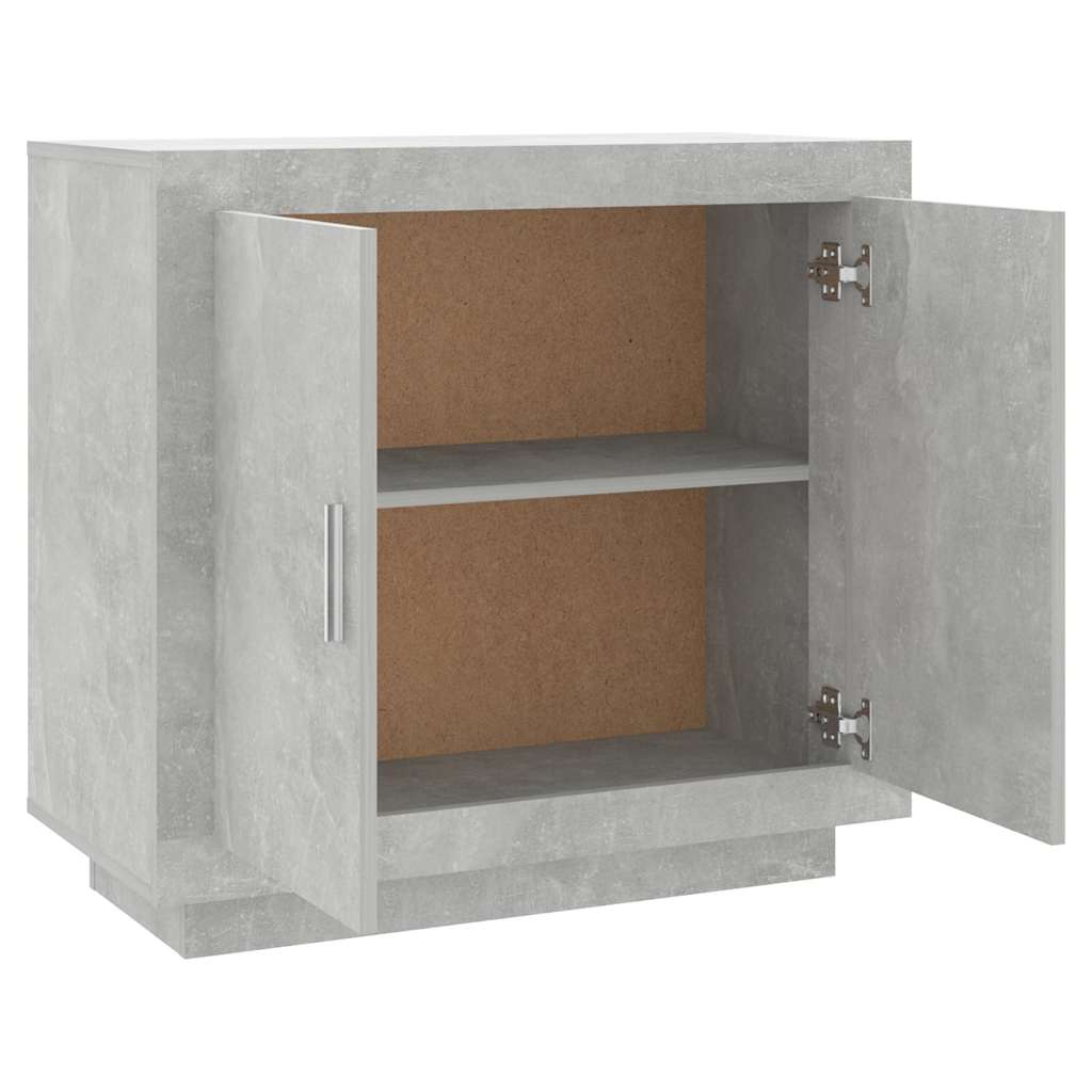 Betonszürke szerelt fa tálalóasztal 80 x 40 x 75 cm 6