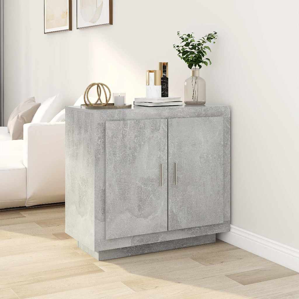 Betonszürke szerelt fa tálalóasztal 80 x 40 x 75 cm