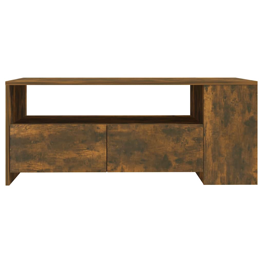Füstös tölgy színű szerelt fa dohányzóasztal 102 x 55 x 42 cm 3