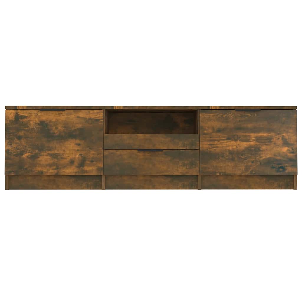 Füstös tölgy színű szerelt fa TV-szekrény 140 x 35 x 40 cm 4