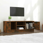 Füstös tölgy színű szerelt fa TV-szekrény 102 x 35 x 36,5 cm 6